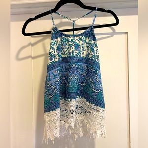 Paisley Lace Tank Top